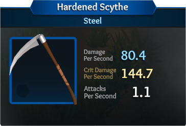 Providing an example of the scythe tool class in Len's Island

The Hardened Steel Scythe